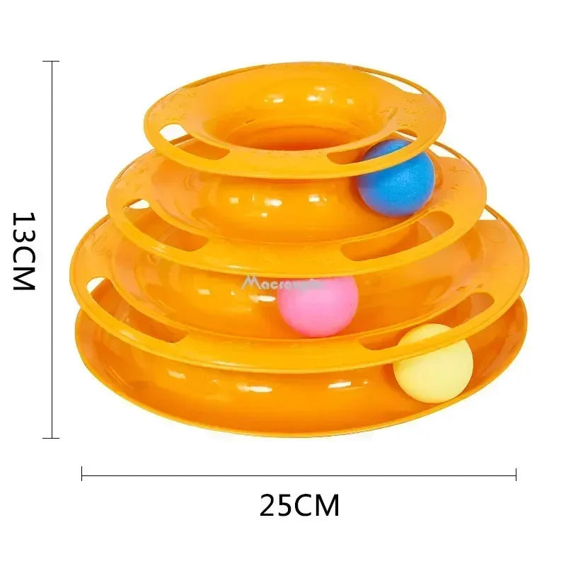 Ball tower cat toy