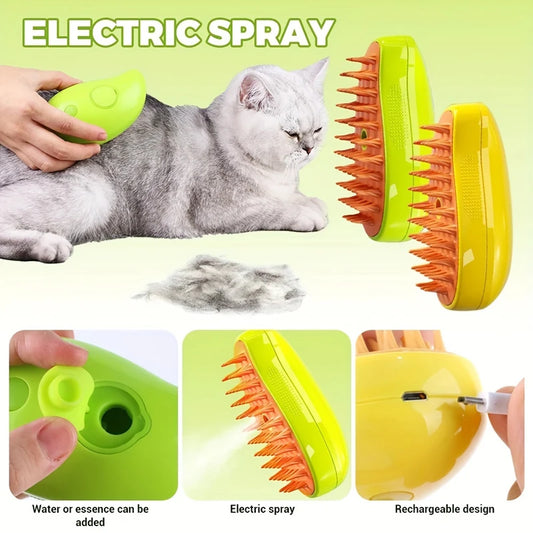 USB steam pet brush