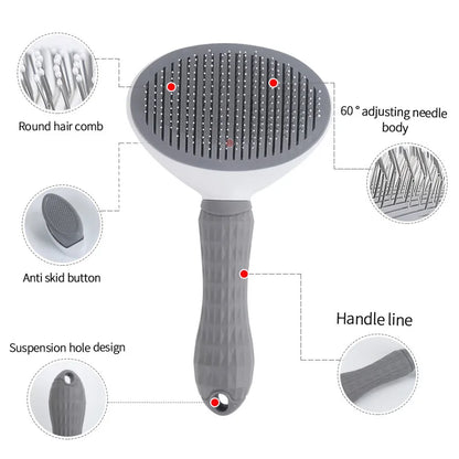 Easy hair removal pet brush