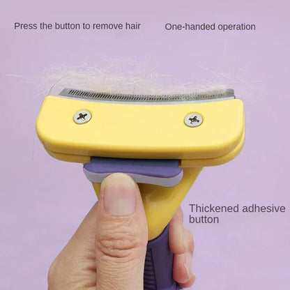 Easy clean deshedding comb