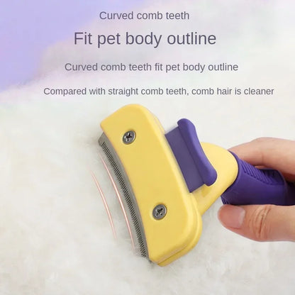 Easy clean deshedding comb