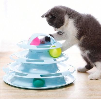 Ball tower cat toy