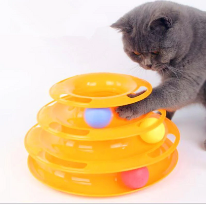 Ball tower cat toy